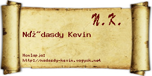 Nádasdy Kevin névjegykártya