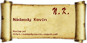 Nádasdy Kevin névjegykártya