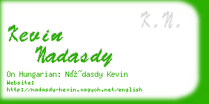 kevin nadasdy business card